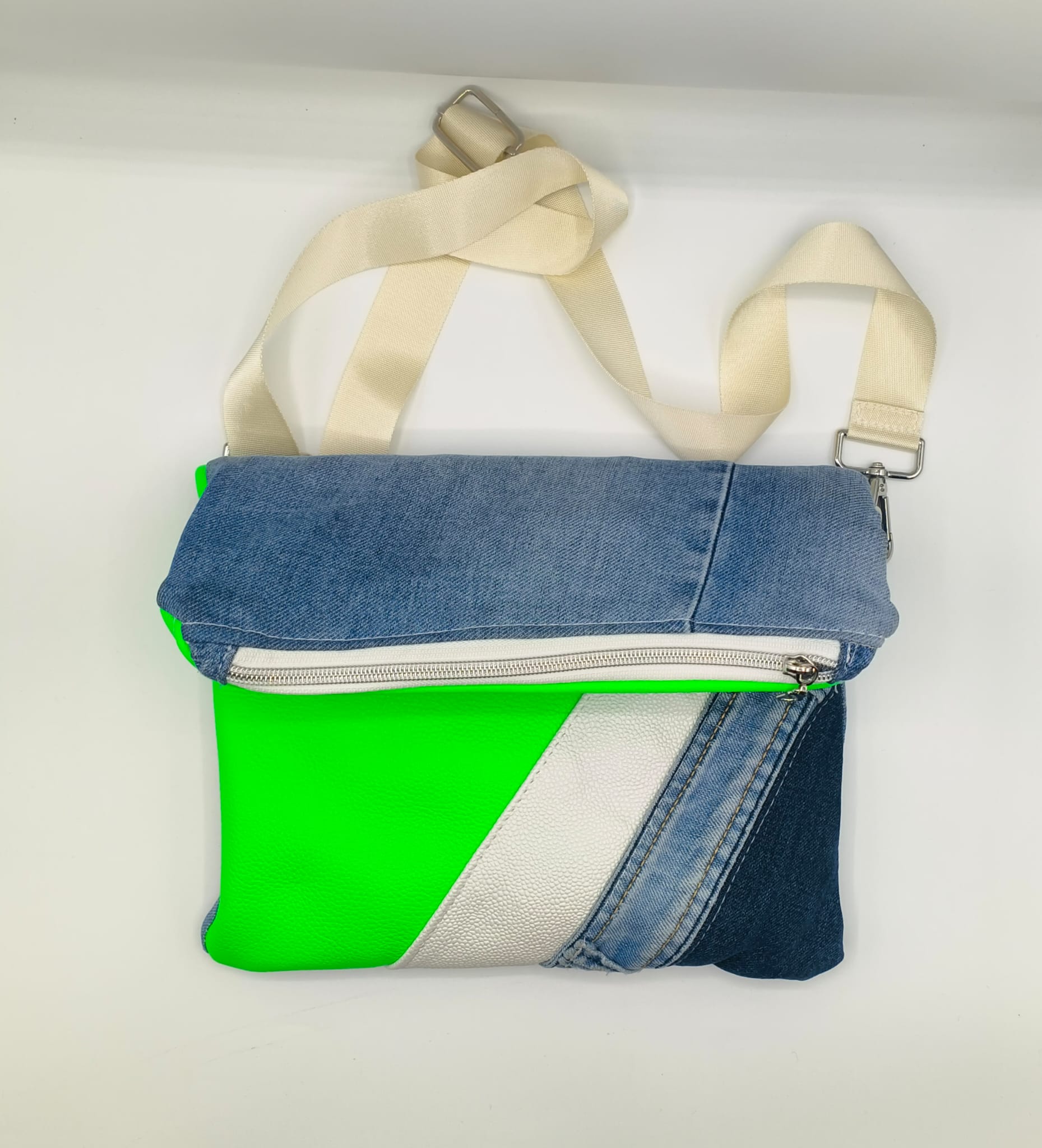 sac bandoulière cuir vert