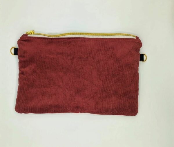 pochette velours côtelé