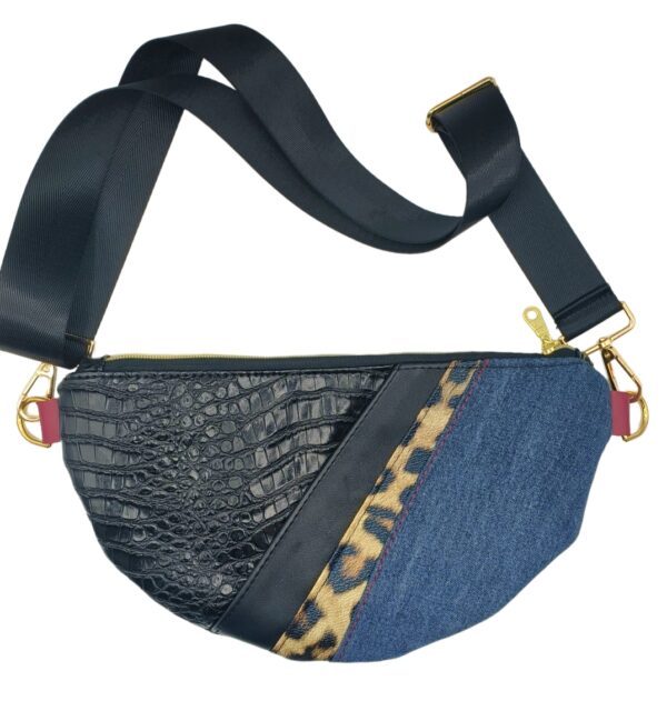 accessoire mode femme sac banane fait main en cuir sac réversible fait main en haute savoie